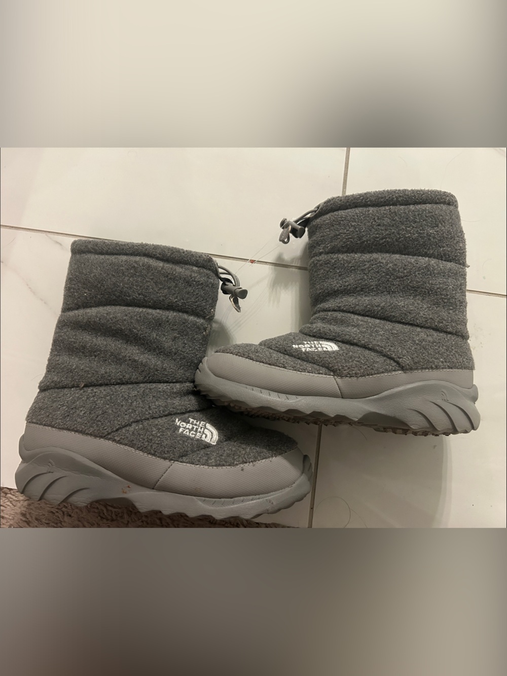 The North Face Heat Seeker Gray Fleece Boots